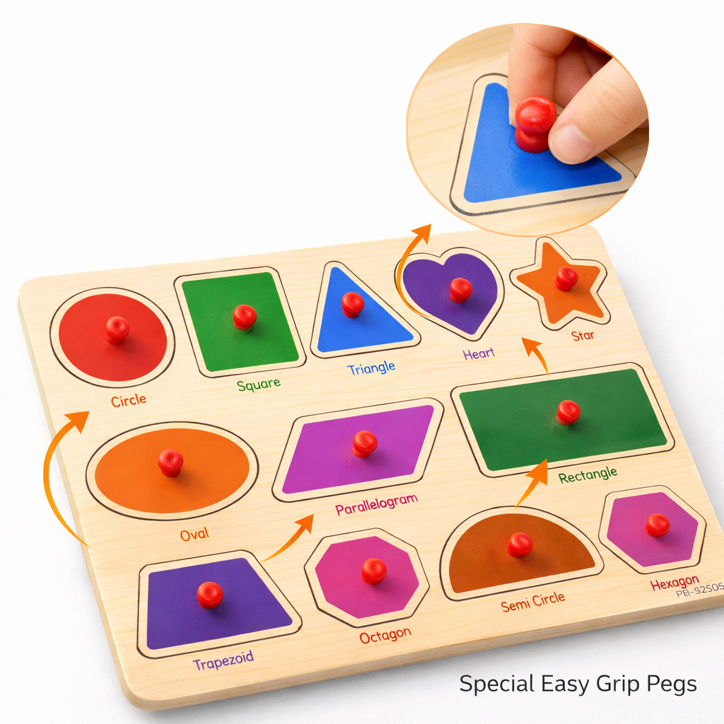 Wooden Montessori Peg Puzzle Sorting Boards - The Ultimate Early Learn ...