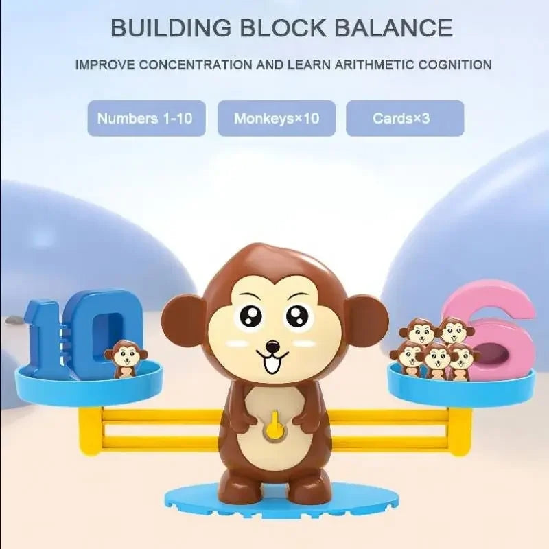 Montessori Monkey Balance Math Game Count Toy