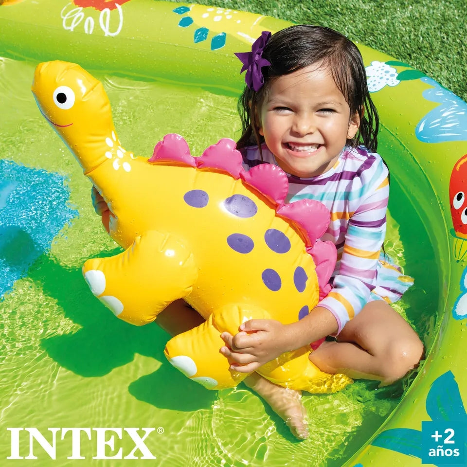 Intex Inflatable Dino Activity Shower Play Centre With Slide & Free pump