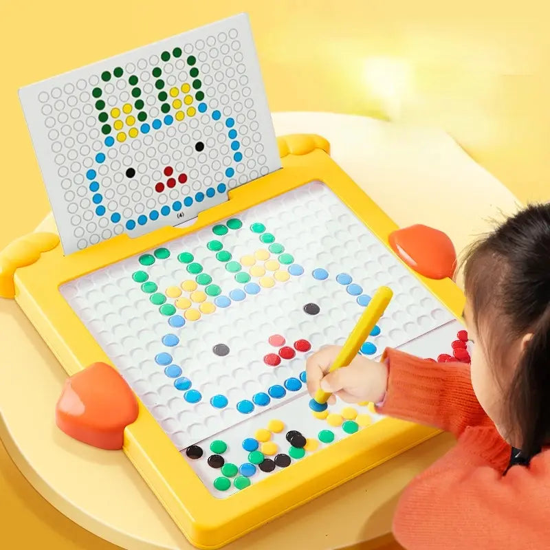 Magnetic Drawing Dots Educational Bean Board For Kids