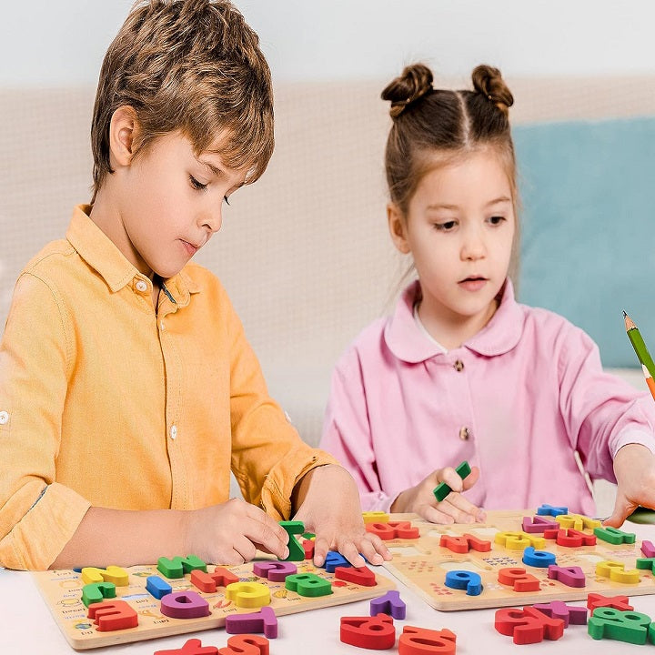 Wooden 3d Colorful Numbers Square Sorting Board – MGT Toys