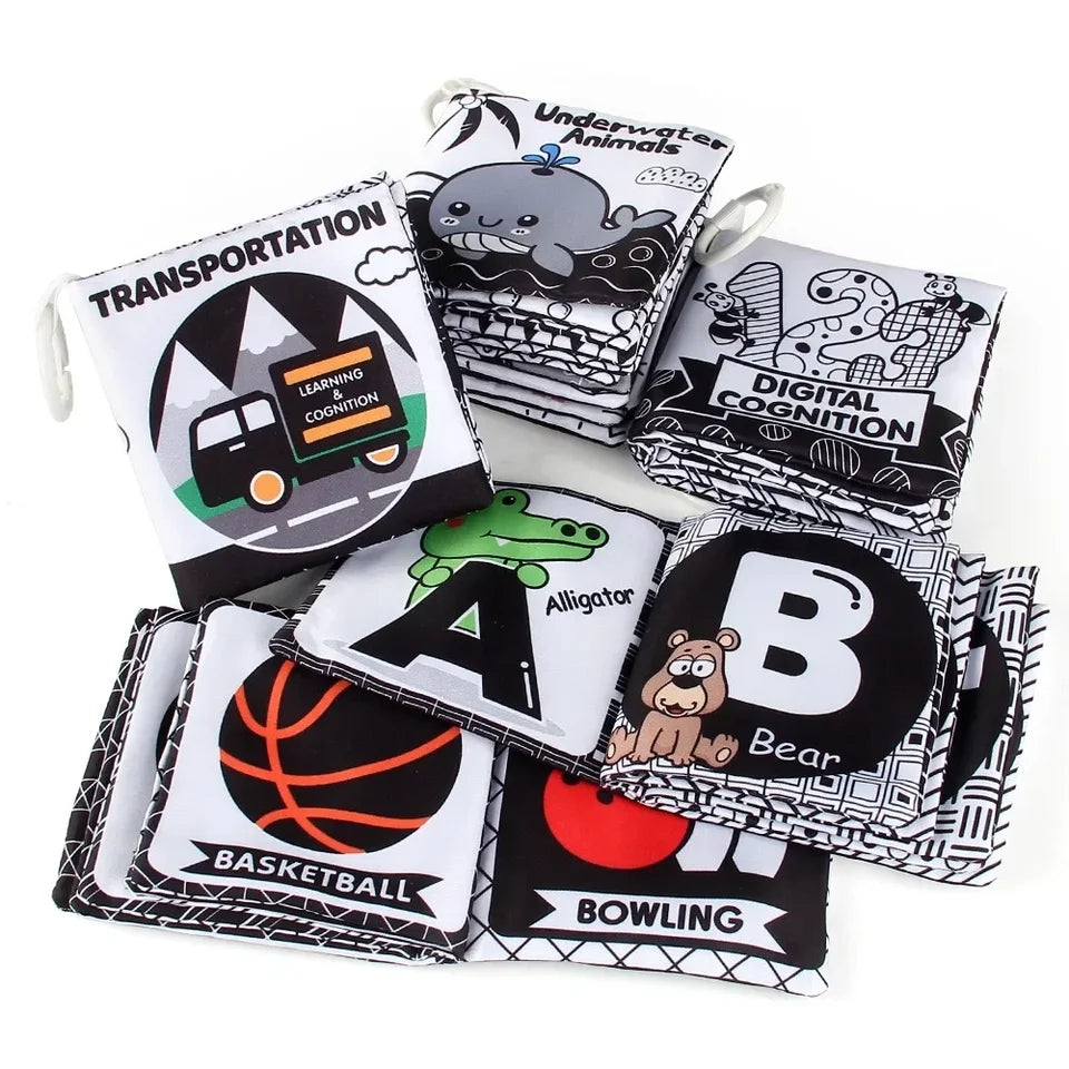 Black & White Visual Stimulation & Sensory Cloth Book