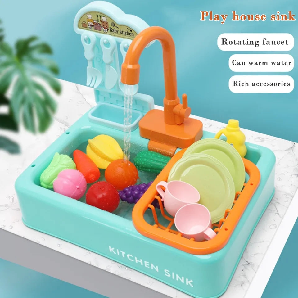 Pretend & Play Realistic Sink Water Kitchen Set