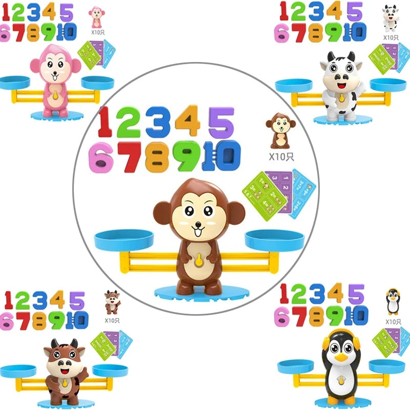 Montessori Monkey Balance Math Game Count Toy