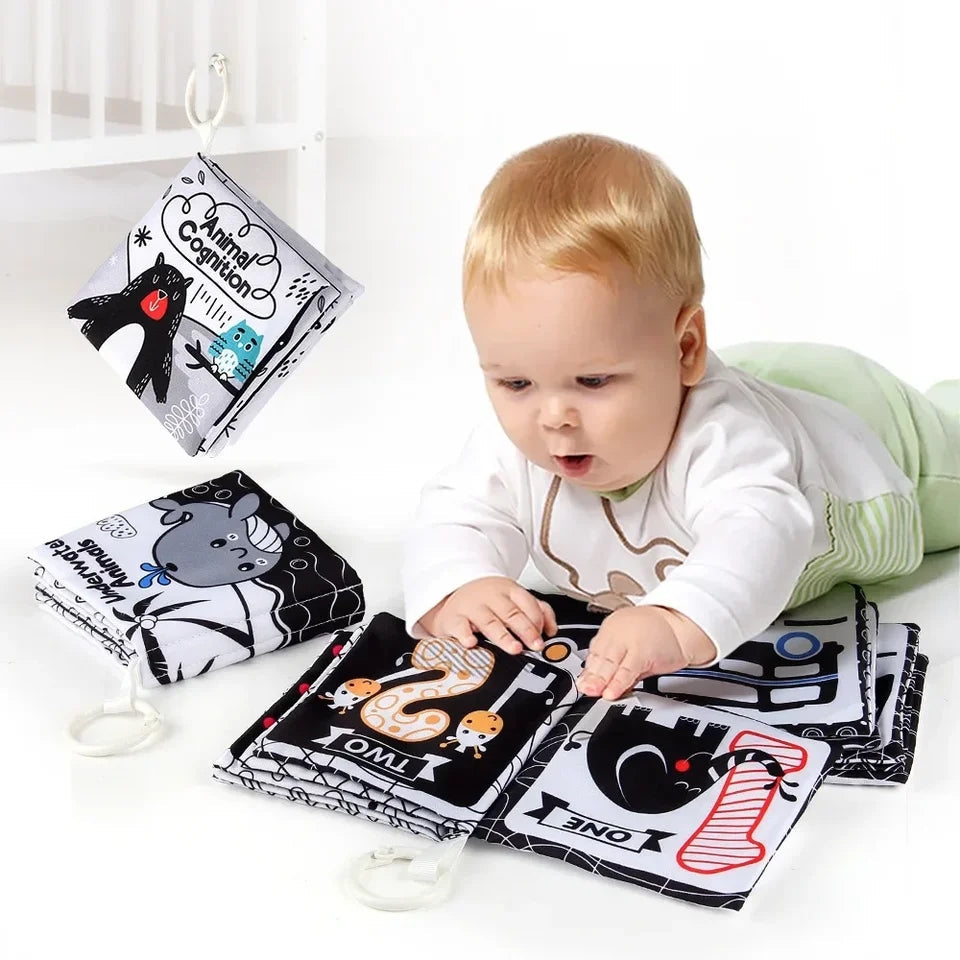 Black & White Visual Stimulation & Sensory Cloth Book