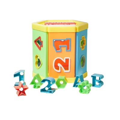 Hexagon Shapes & Numbers Sorter Puzzle