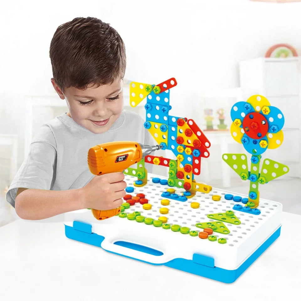 Creative Electric 2 in 1 Nut Drill  Mosaic STEM Construction Set