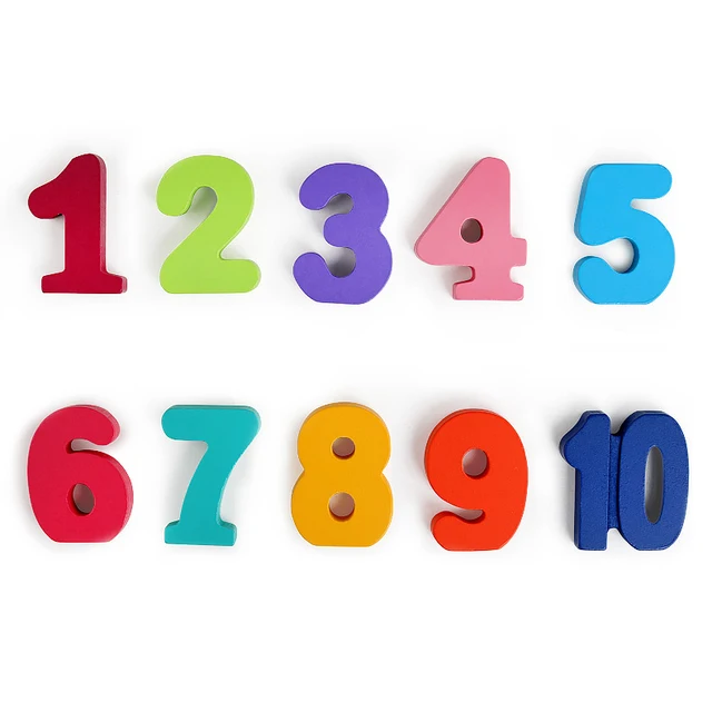 Wooden Counting & Rings Stacking Logarithm Plate