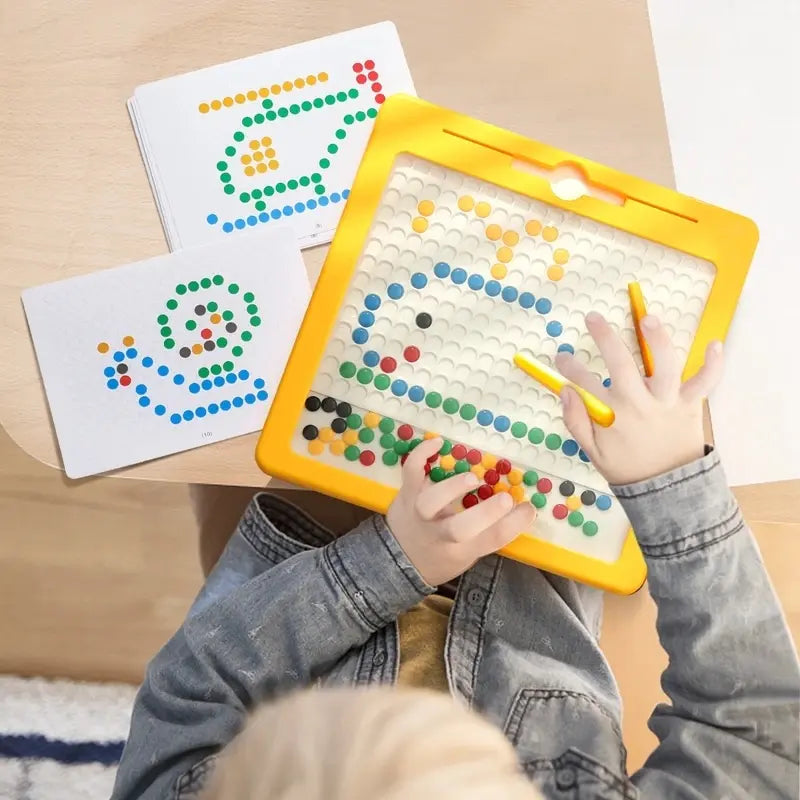 Magnetic Drawing Dots Educational Bean Board For Kids