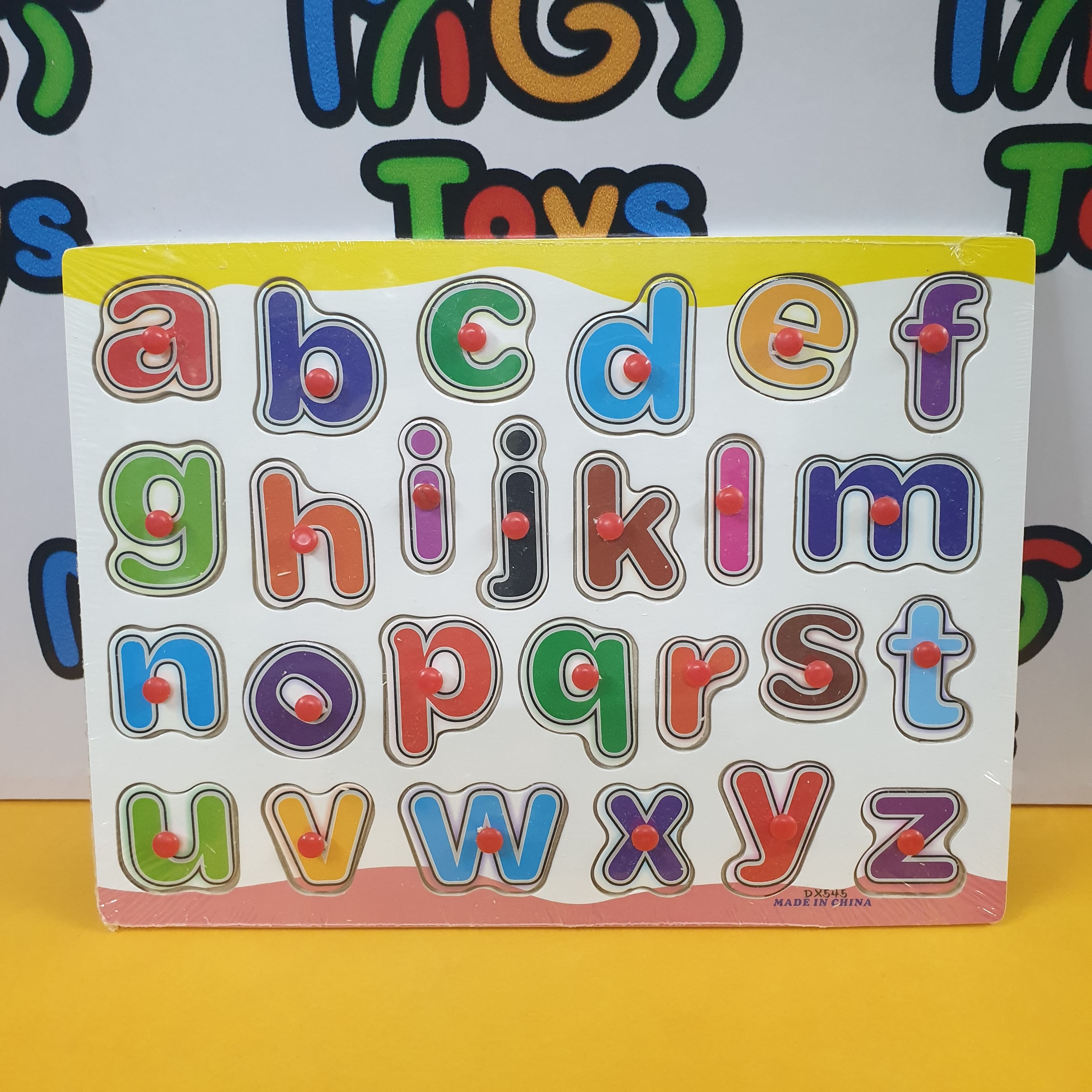 Wooden Small Abc Peg Puzzle Pin Board