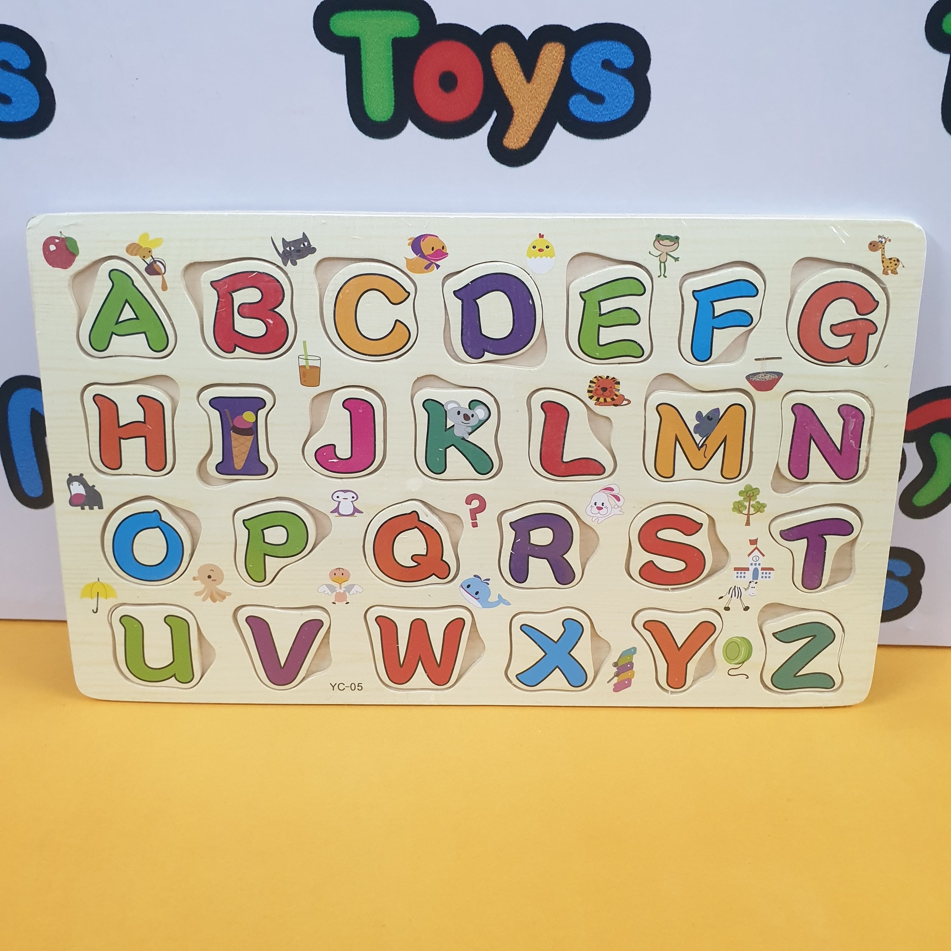 Wooden Capital Alphabet Puzzle Sorting Board