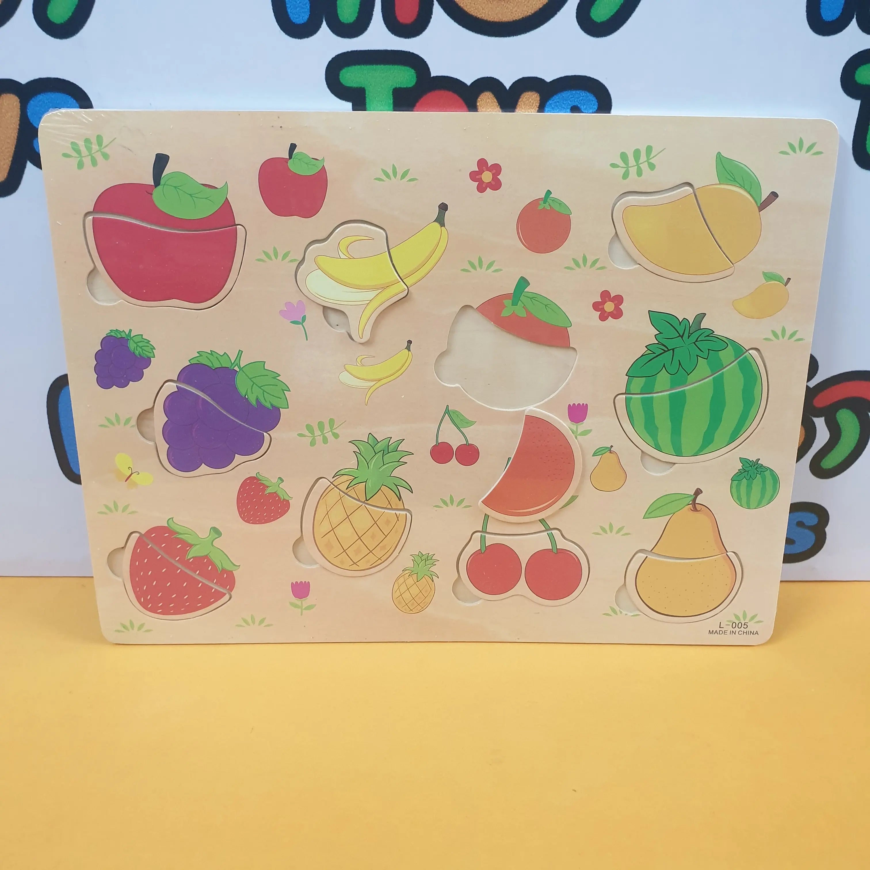 Wooden Fruits Object Sorting Board 