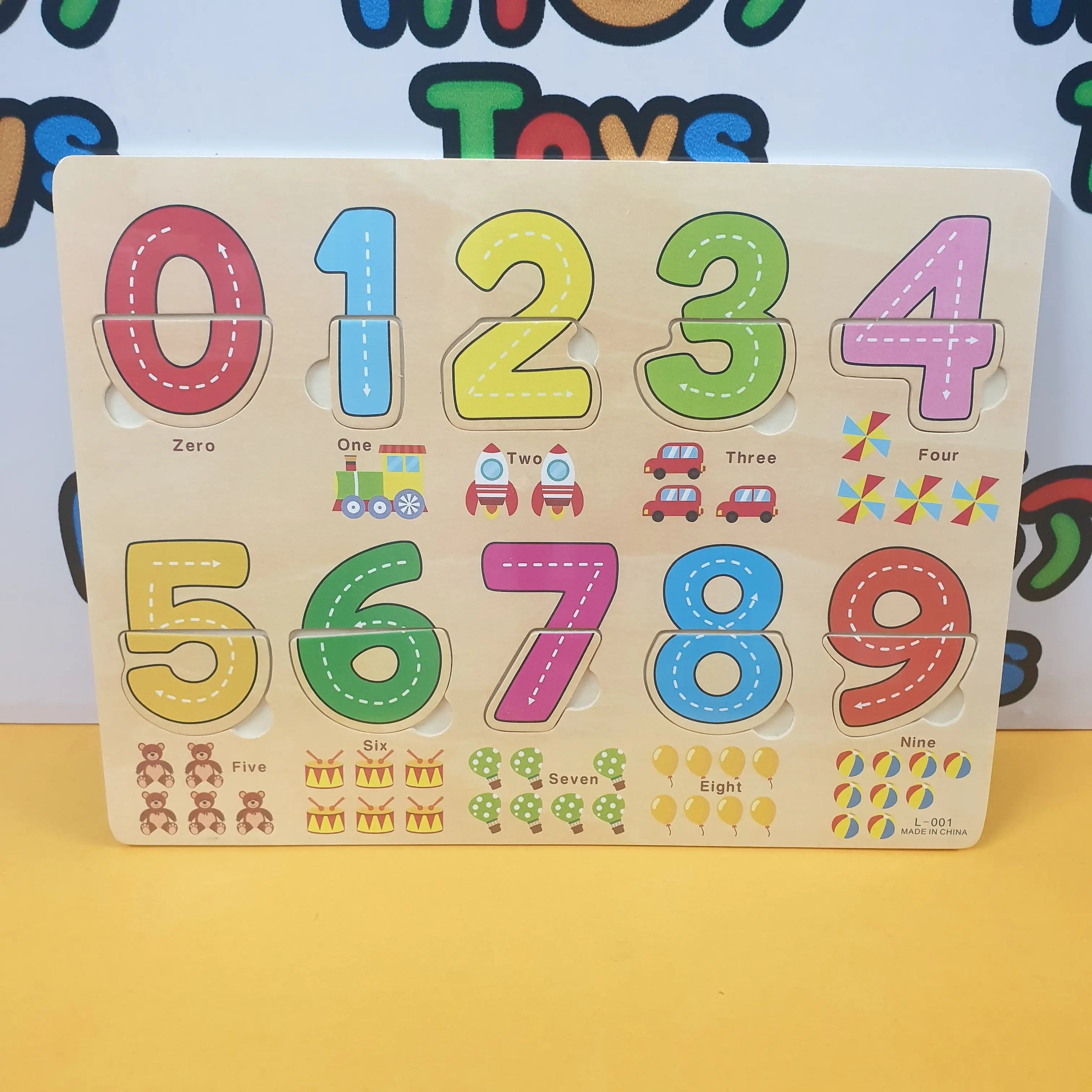 Wooden 0-9 Object Sorting Board 