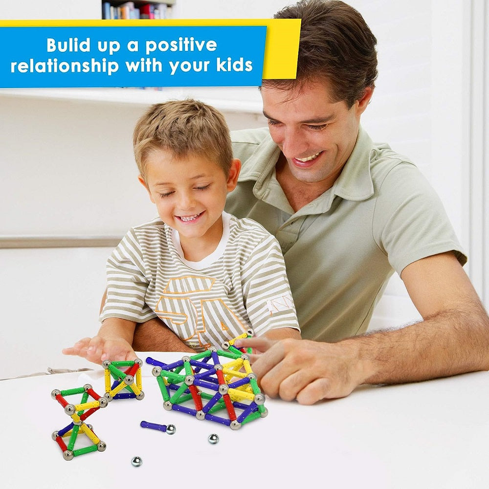 Multicolor Magnetic Balls & Sticks Construction Set-40 Pcs