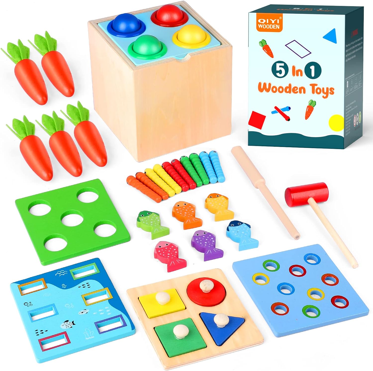 Wooden-Play-Kit 5 in 1 Montessori Learning Toy