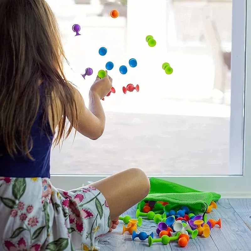 Soft Silicone Suction Multicolor Building Blocks