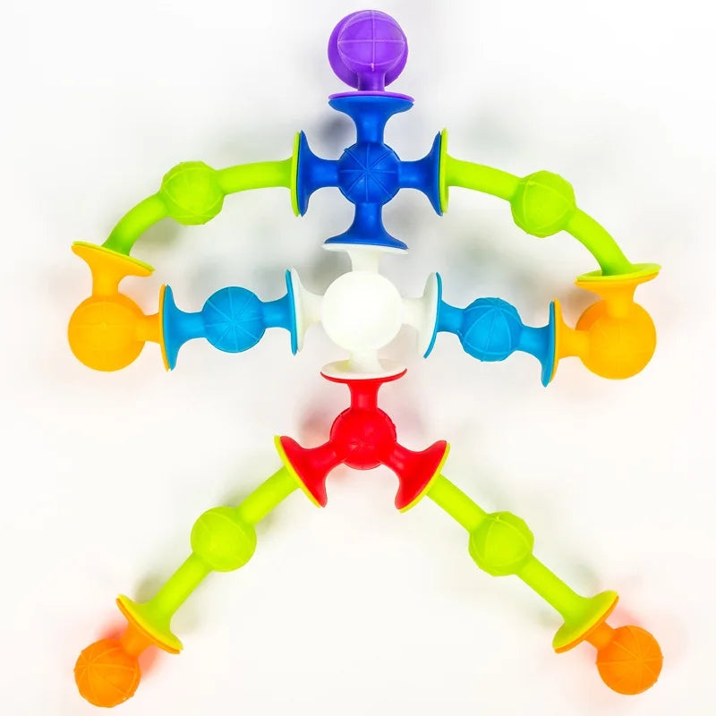 Soft Silicone Suction Multicolor Building Blocks