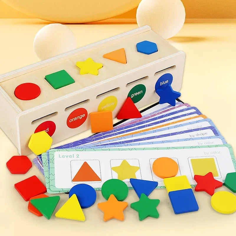 Wooden Early Educational Montessori Shapes & Color Sorting Toy