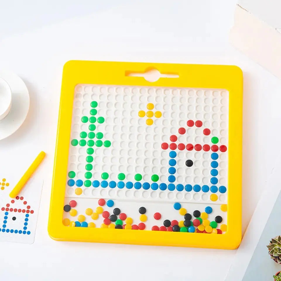 Magnetic Drawing Dots Educational Bean Board For Kids