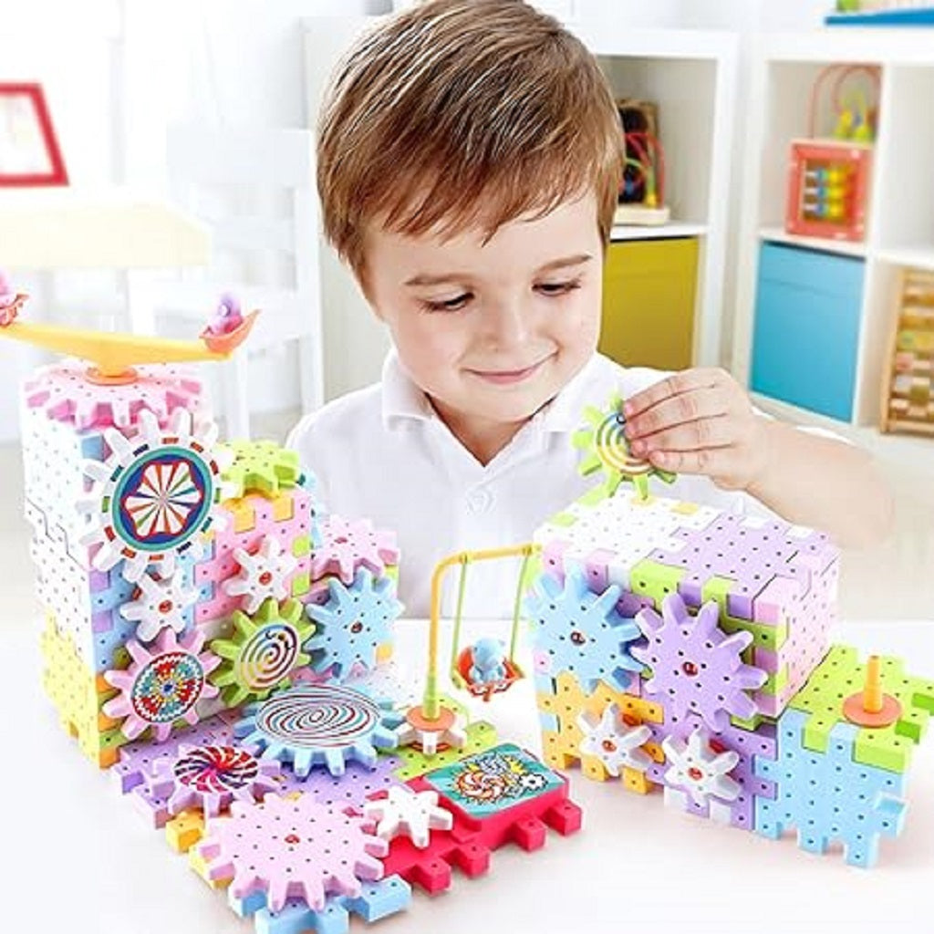 DIY Magical Gear Colourful Blocks Assembling Toy