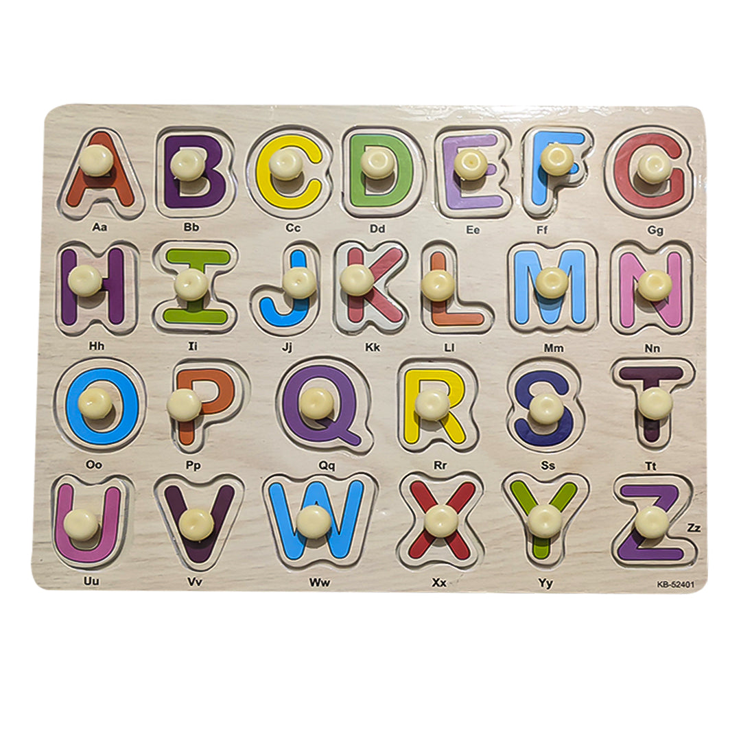 Capital Alphabets 2in1 Sorting Knob Board With Sketching Activity