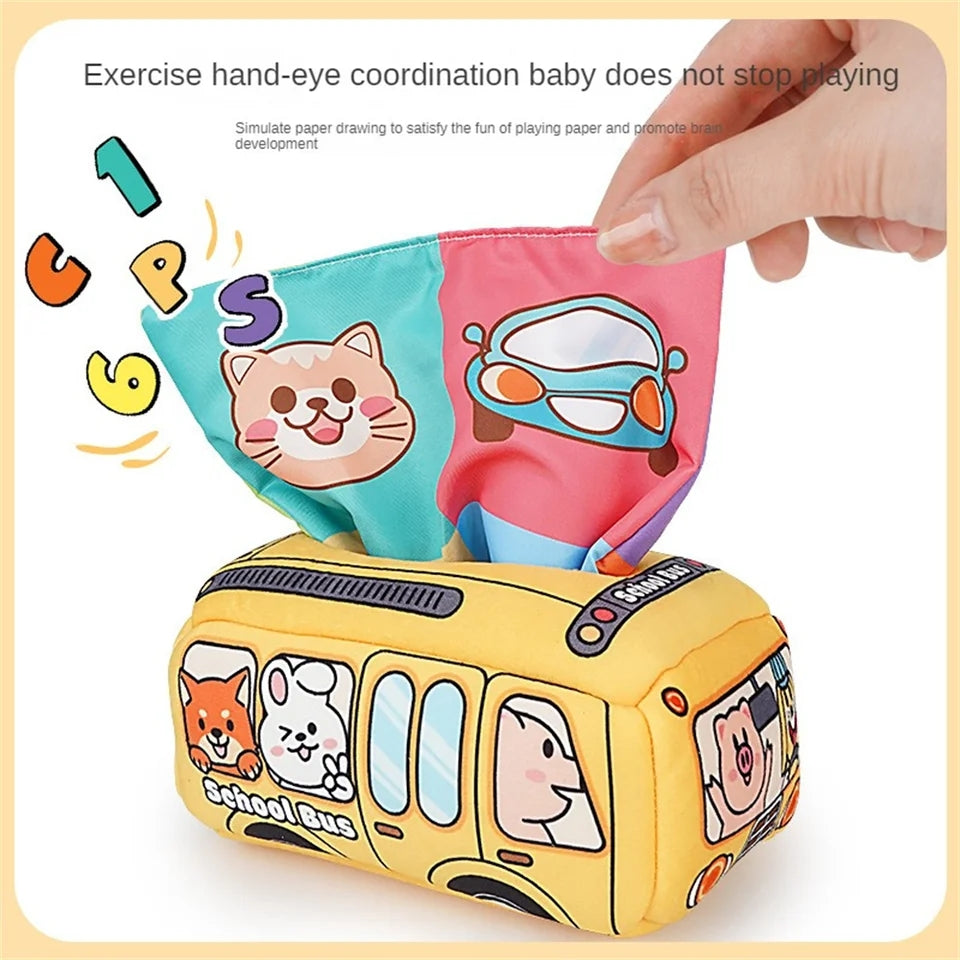 Kids Practice Fabric Tissue Box Sensory Toy