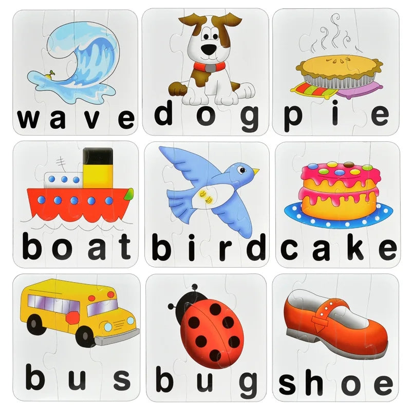 Match It Spelling Educational Jigsaw Puzzle