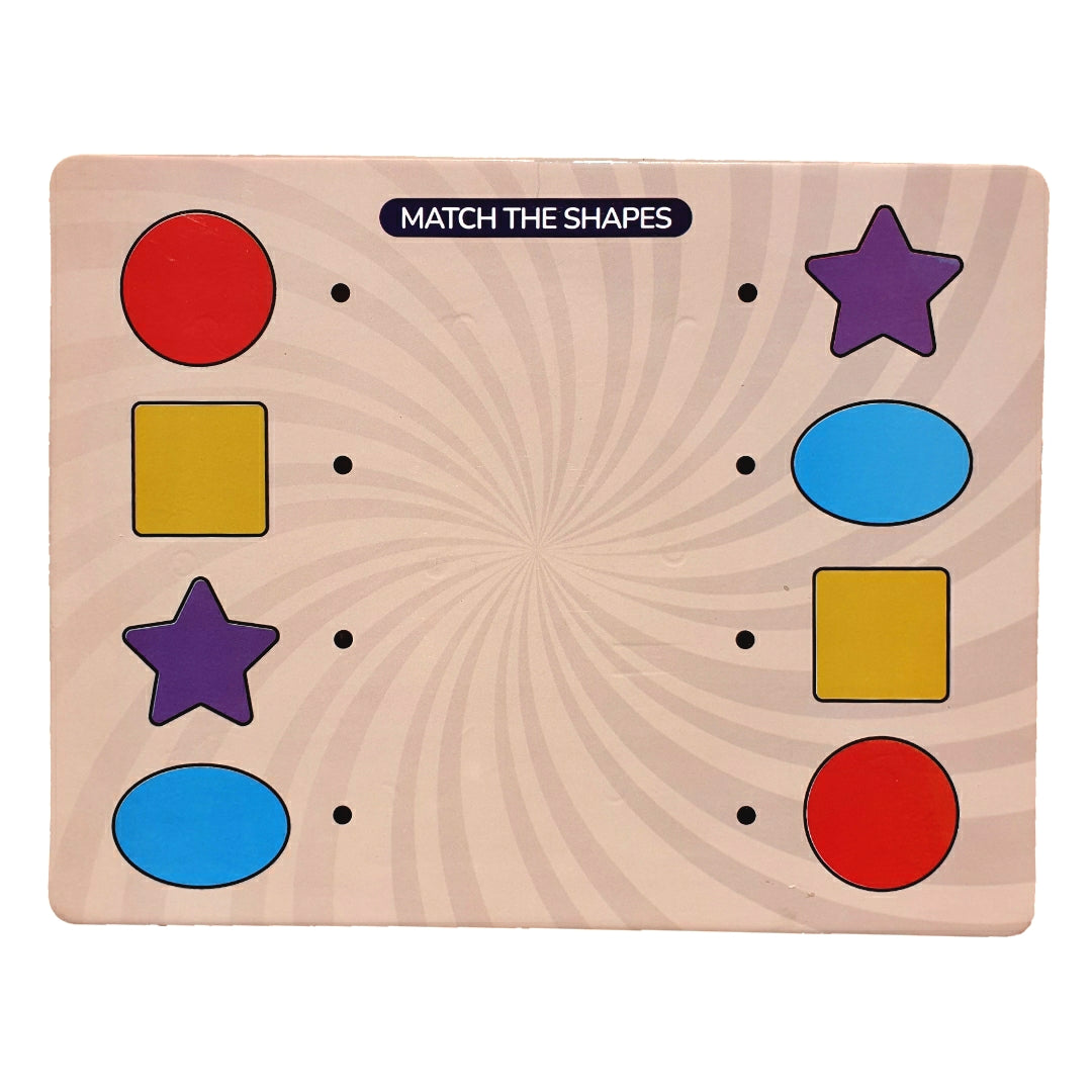 12 Geometric Shapes 2in1 Sorting Knob Board With Matching Activity