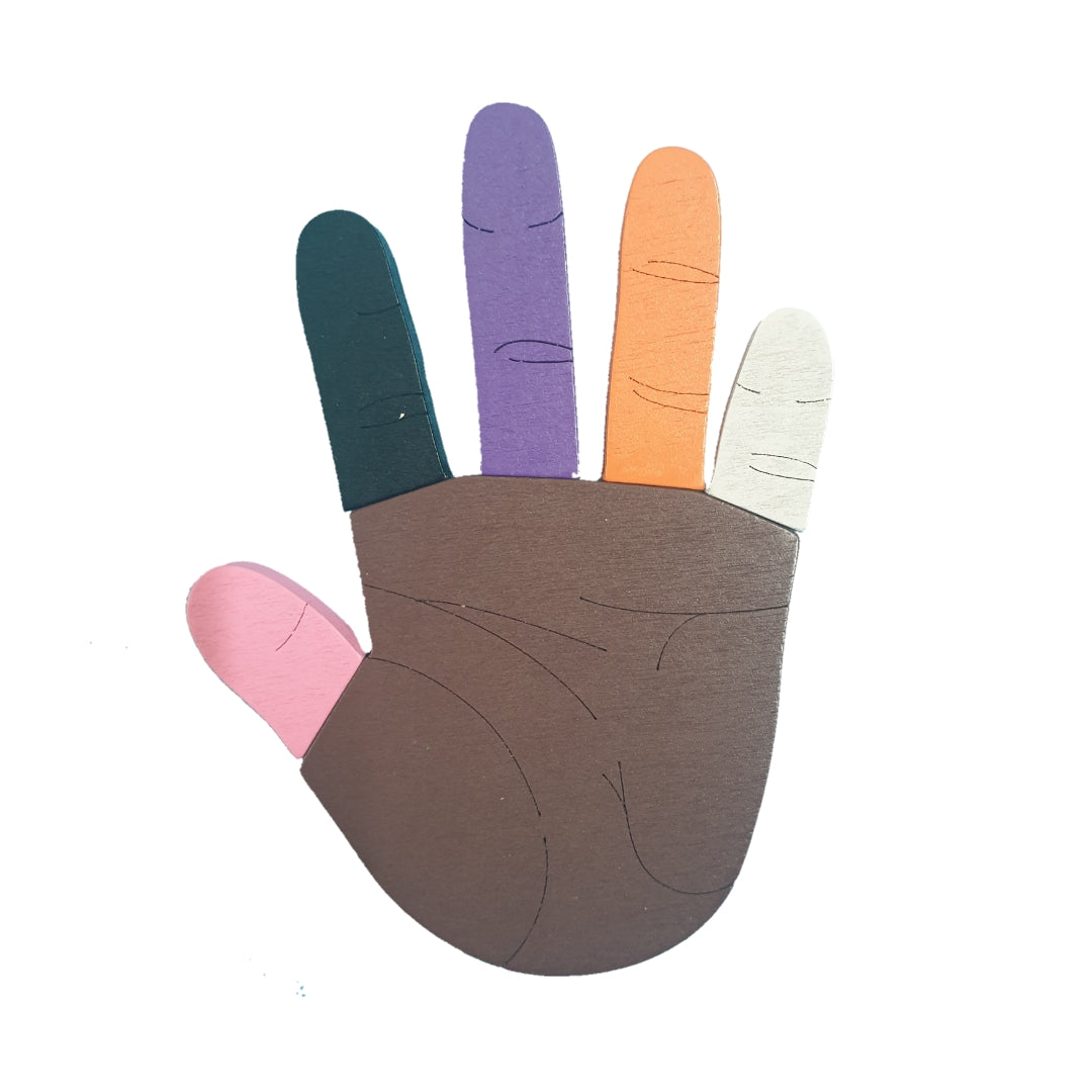 Wooden Hand Fingers board With Color Matching