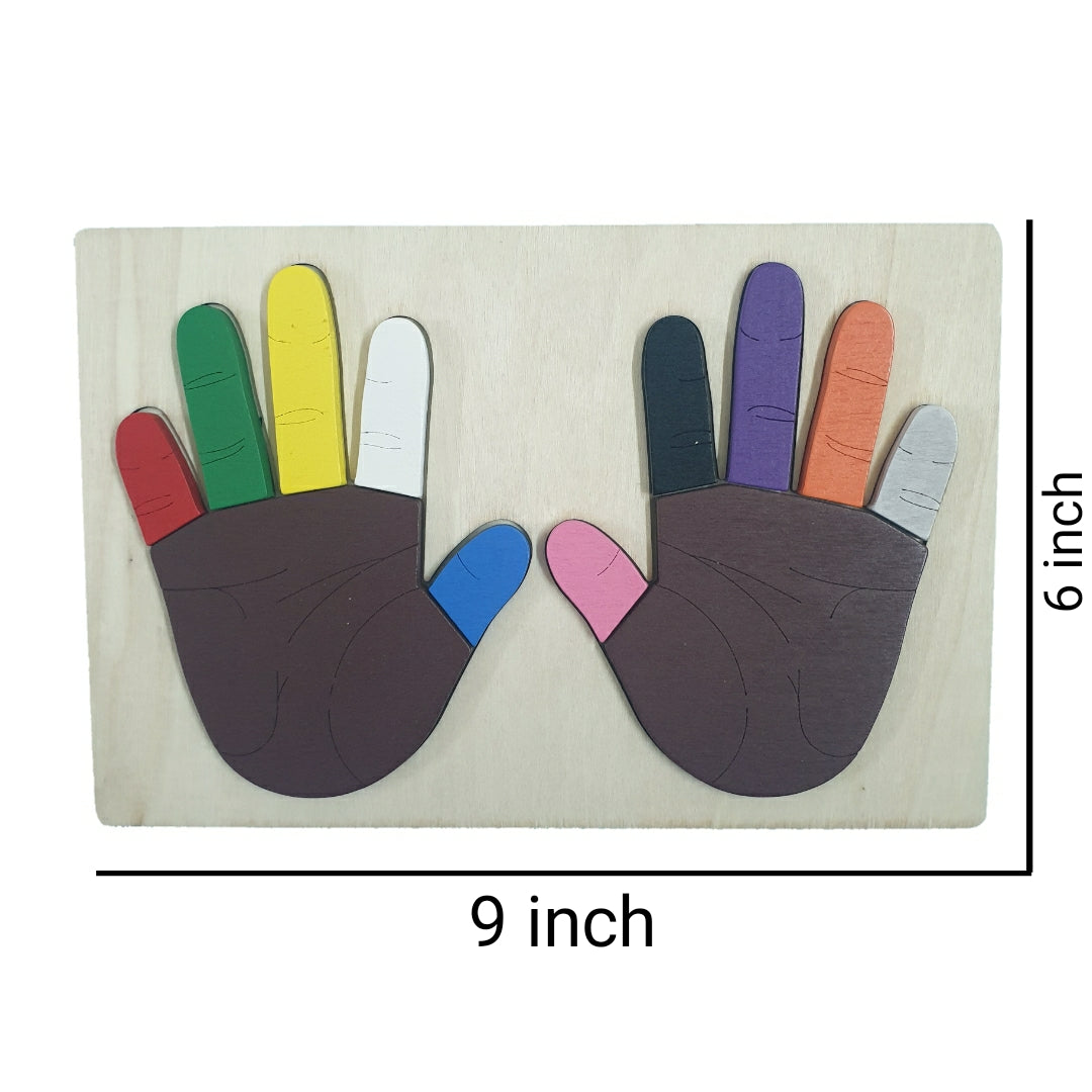 Wooden Hand Fingers board With Color Matching