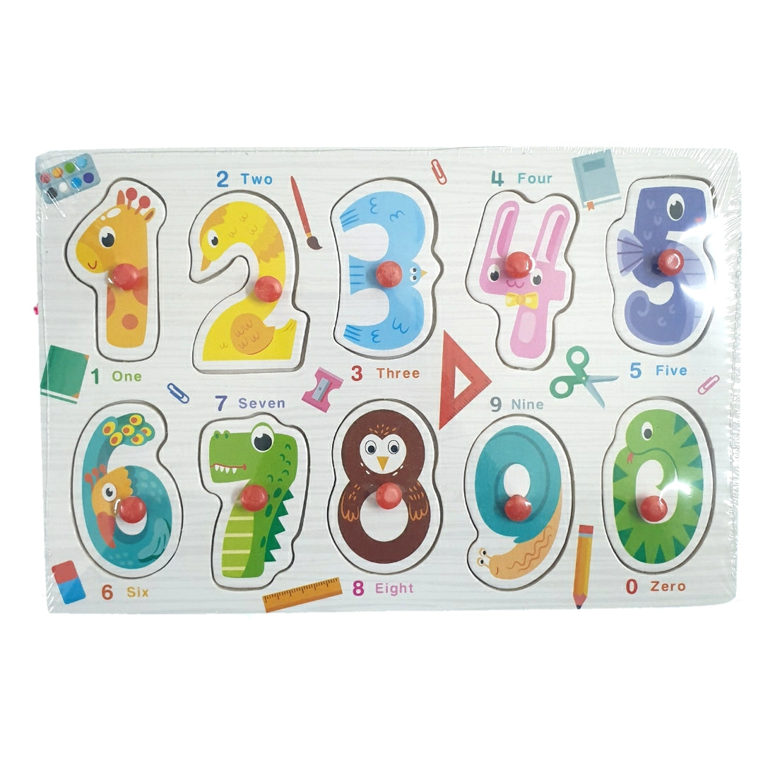Wooden Montessori Sorting Peg Puzzle Knob Boards