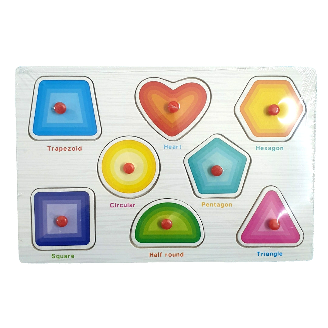 Wooden Montessori Sorting Peg Puzzle Knob Boards