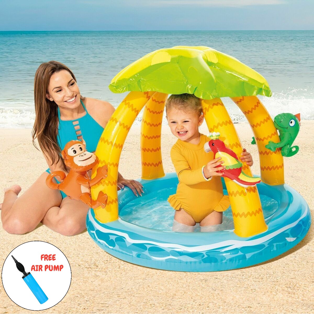 Intex Kids Tropical Island Activity Pool With Free Pump – MGT Toys