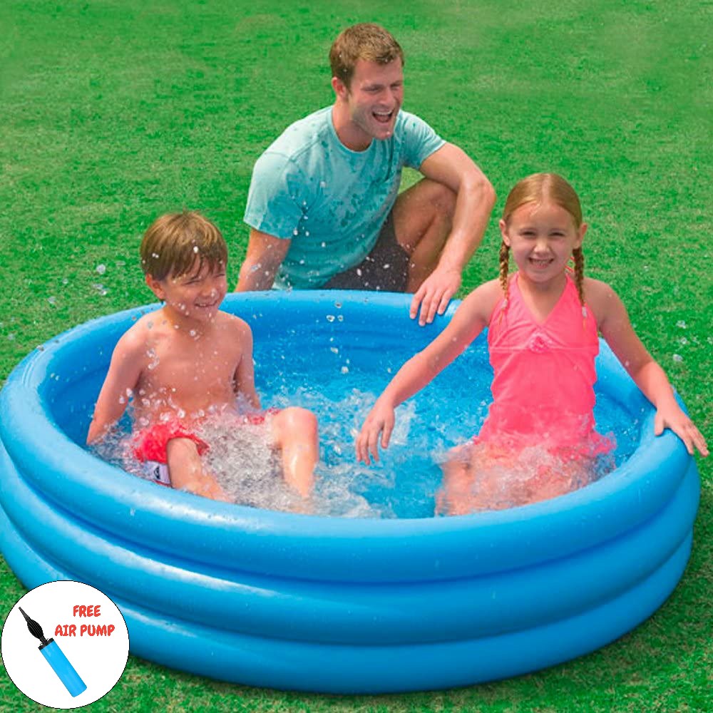 Intex Inflatable Kids Swimming Pool-Blue-45 inch