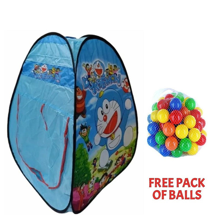 Doraemon Themed Tent House With Free Pack Of 25 Balls