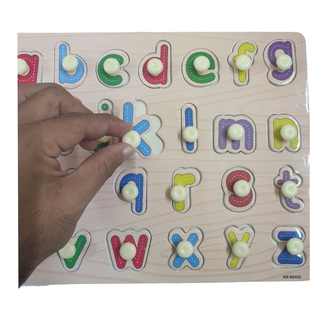 Small abc 2in1 Sorting Knob Board With Drawing Activity