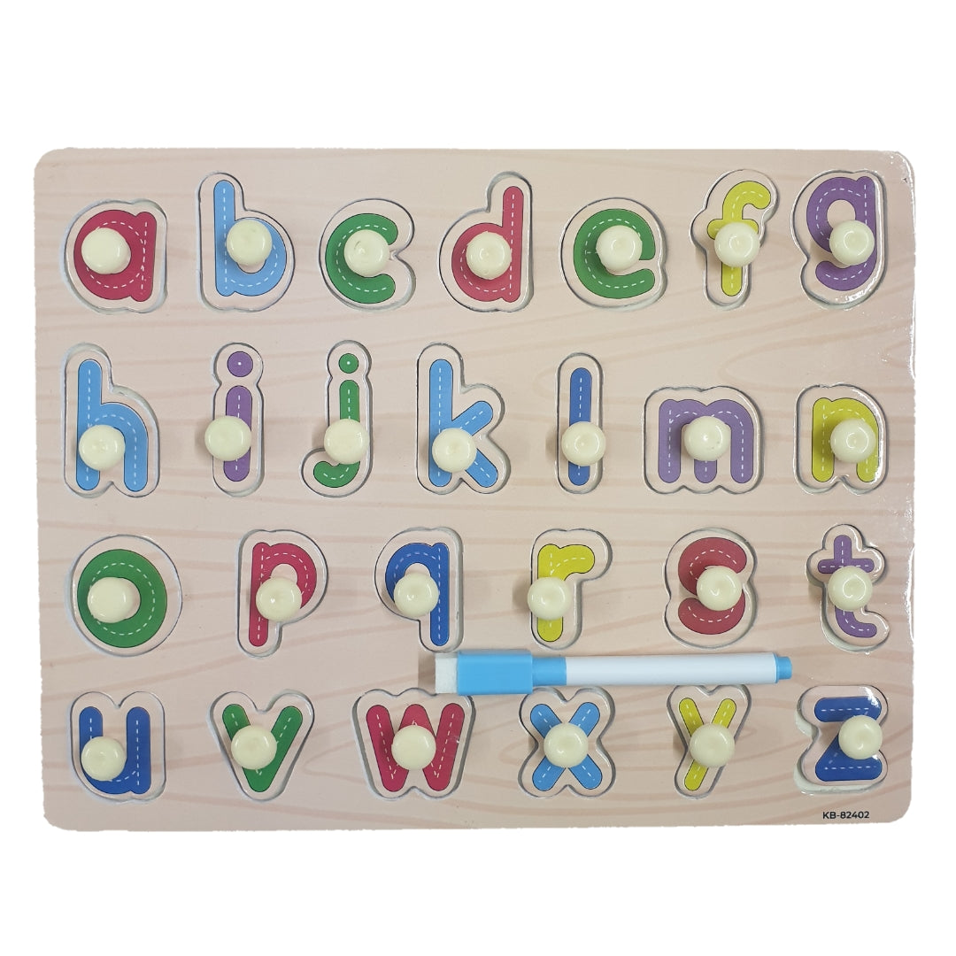 Small abc 2in1 Sorting Knob Board With Drawing Activity