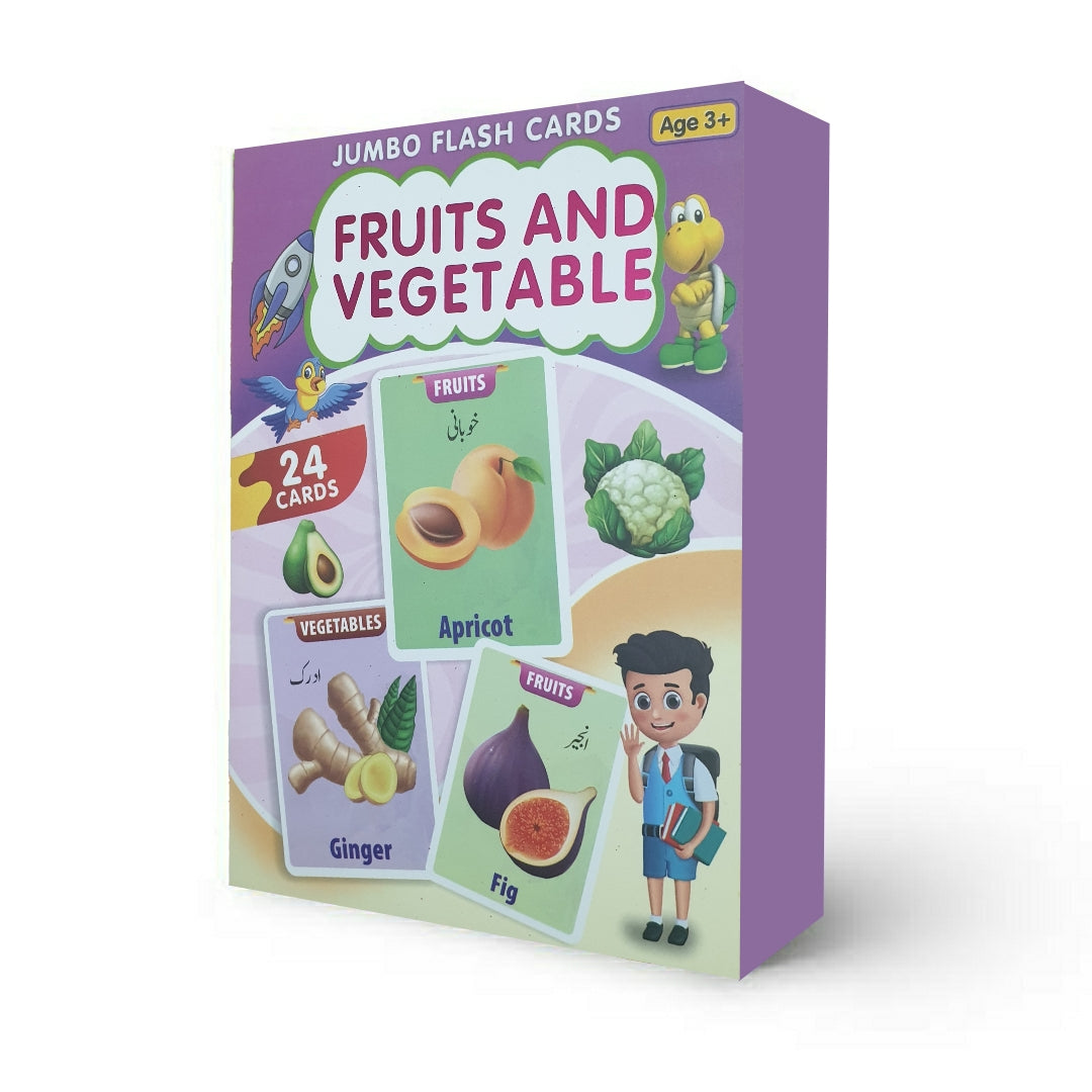 Fruits & Vegetables Big 24 Flash Cards Set