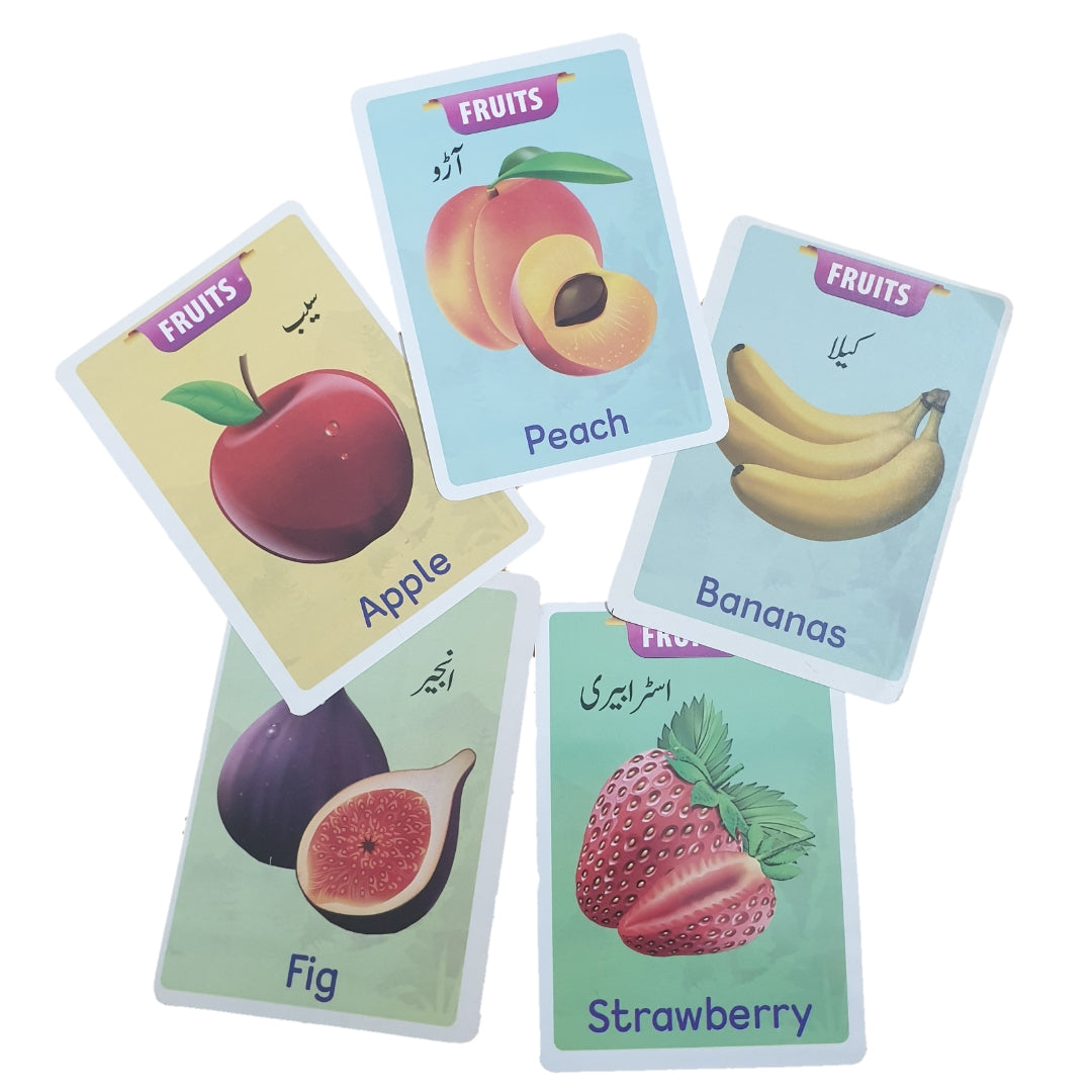 Fruits & Vegetables Big 24 Flash Cards Set