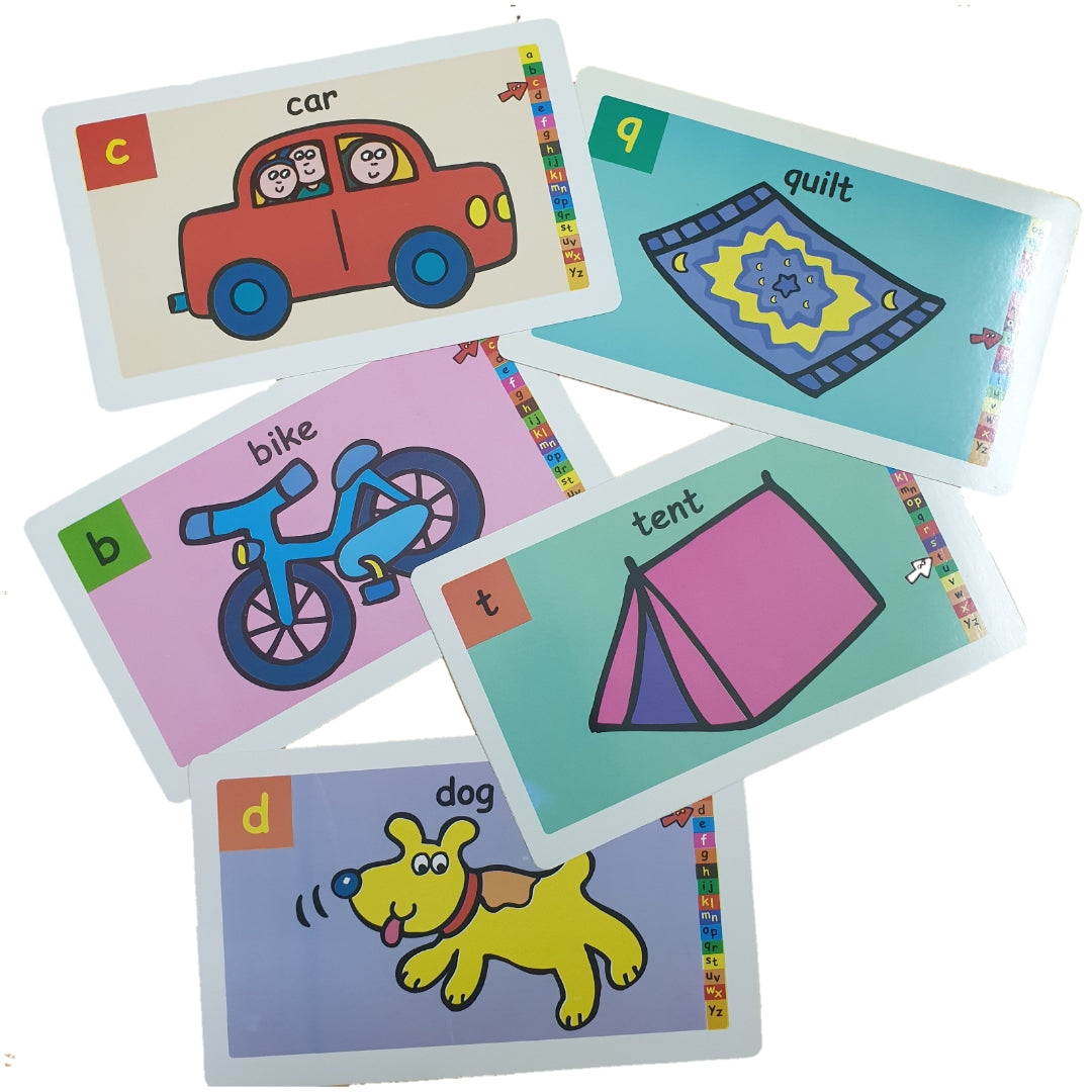 Small Alphabets Jumbo Double Sided Interactive Flash Cards