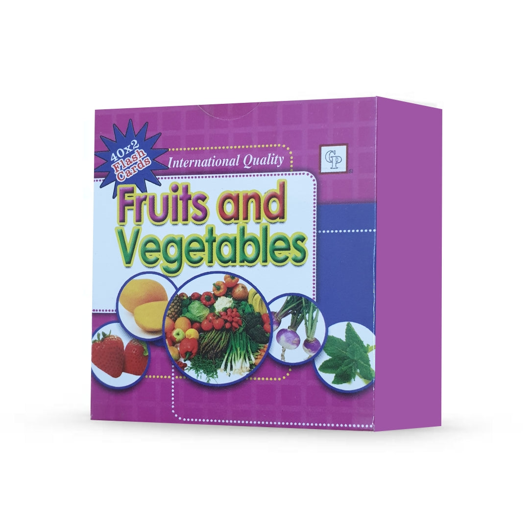 Fruits & Vegetables 40 Educational Flash Cards Set