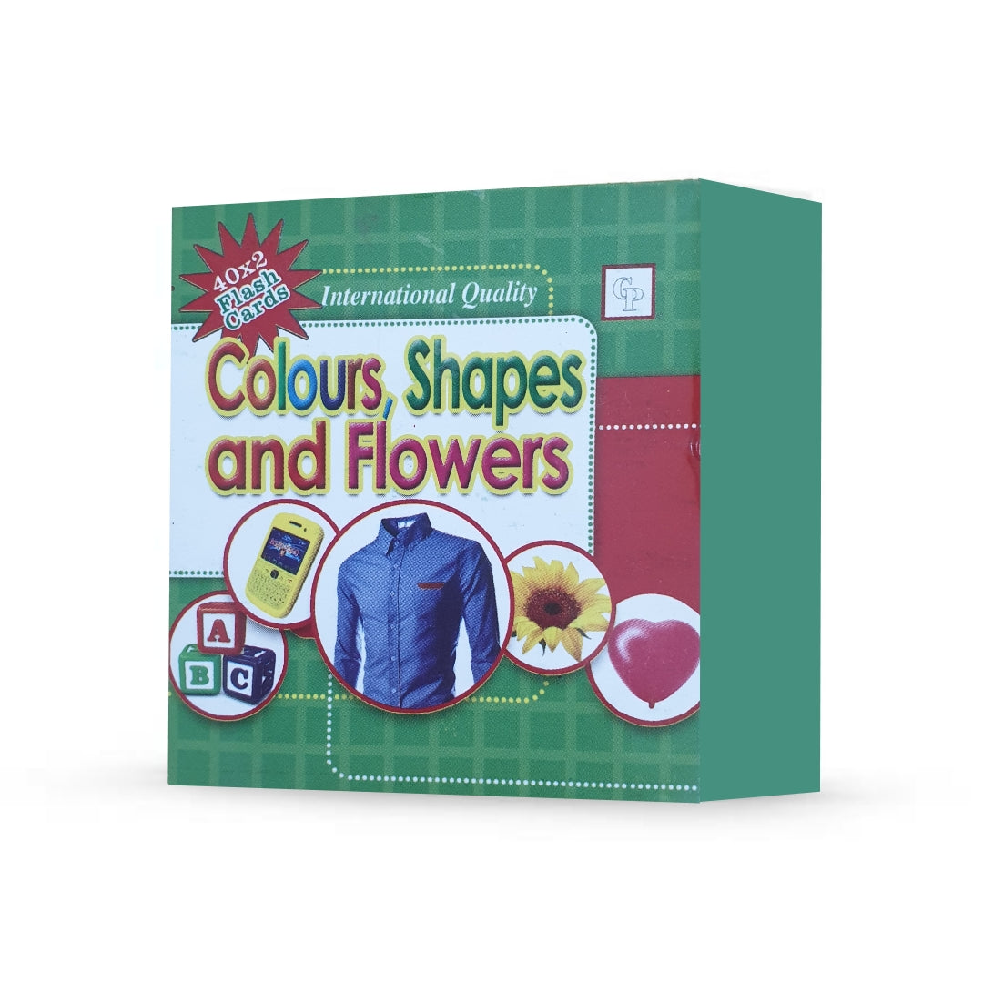 Colors, Shapes & Flowers 40 Educational Flash Cards Set