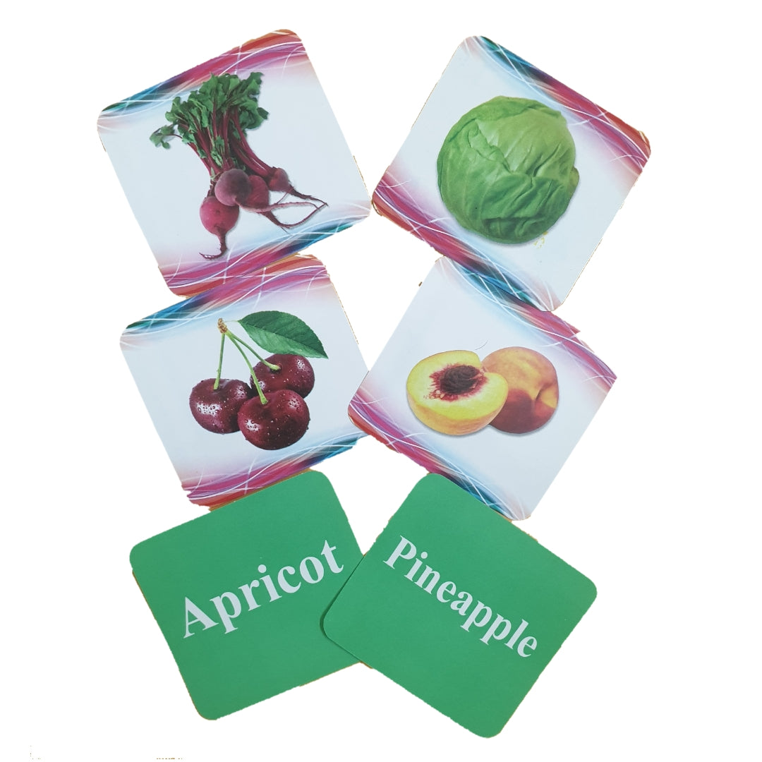 Fruits & Vegetables 40 Educational Flash Cards Set