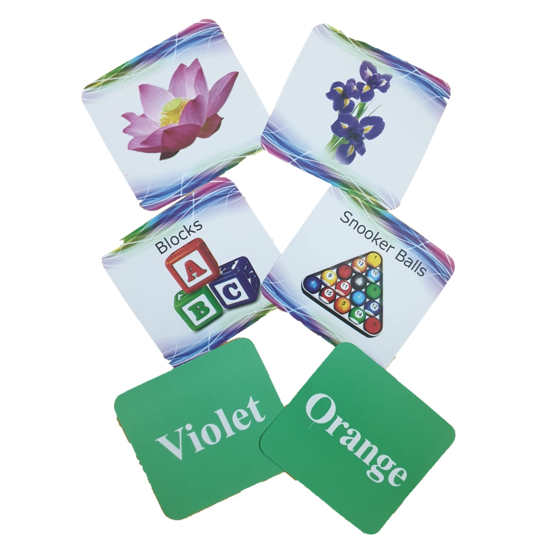 Colors, Shapes & Flowers 40 Educational Flash Cards Set