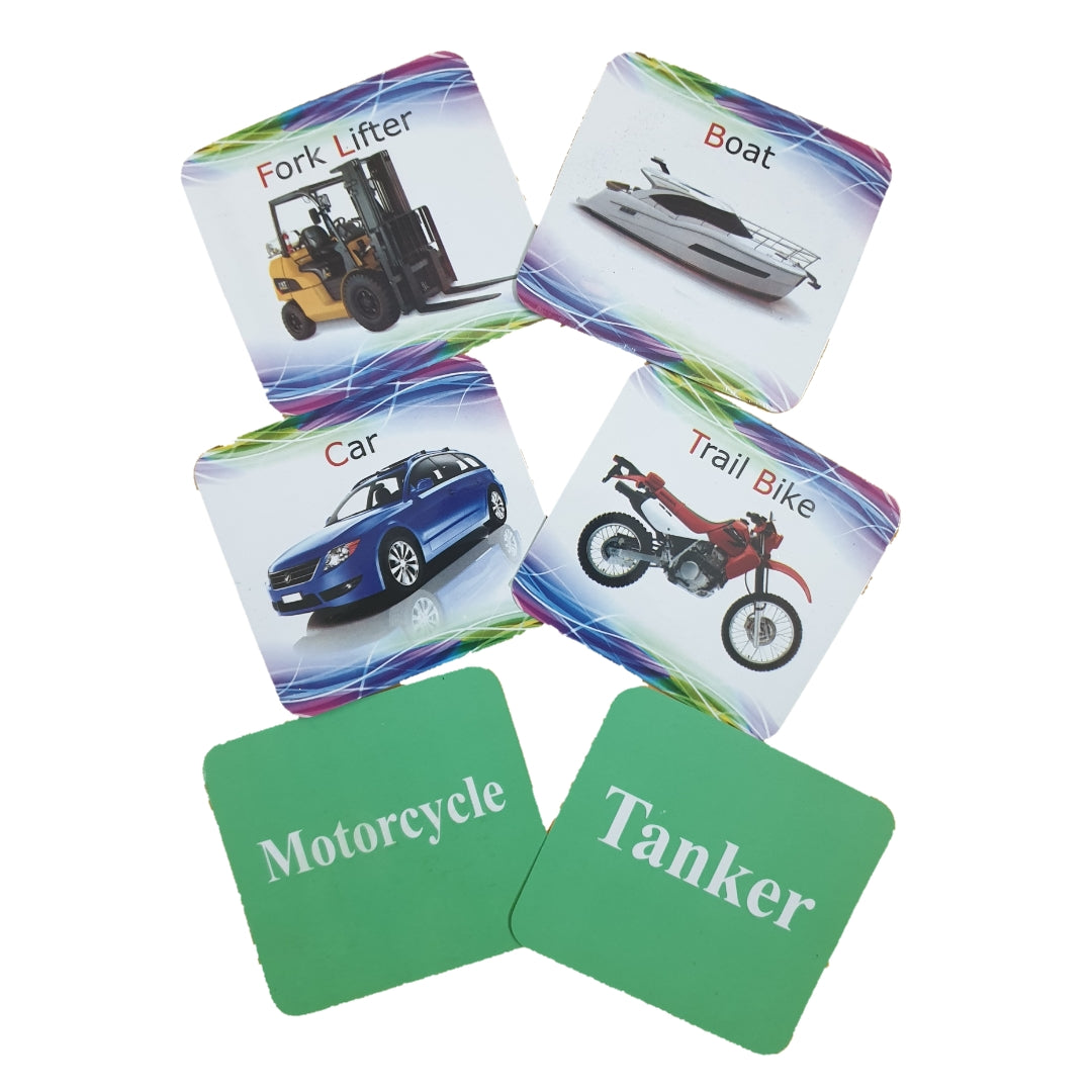 Transports 40 Educational Flash Cards Set