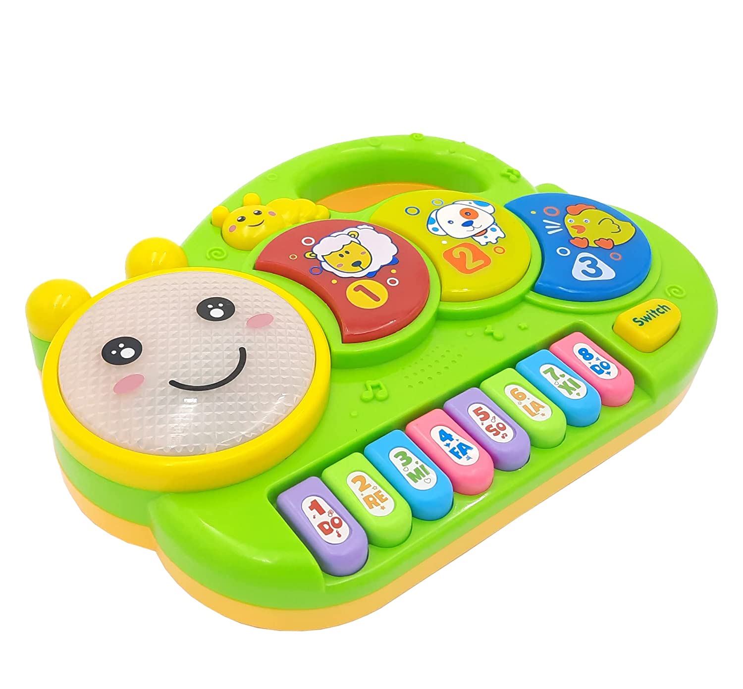 Caterpillar Educational Musical Piano With Multicolor Lights