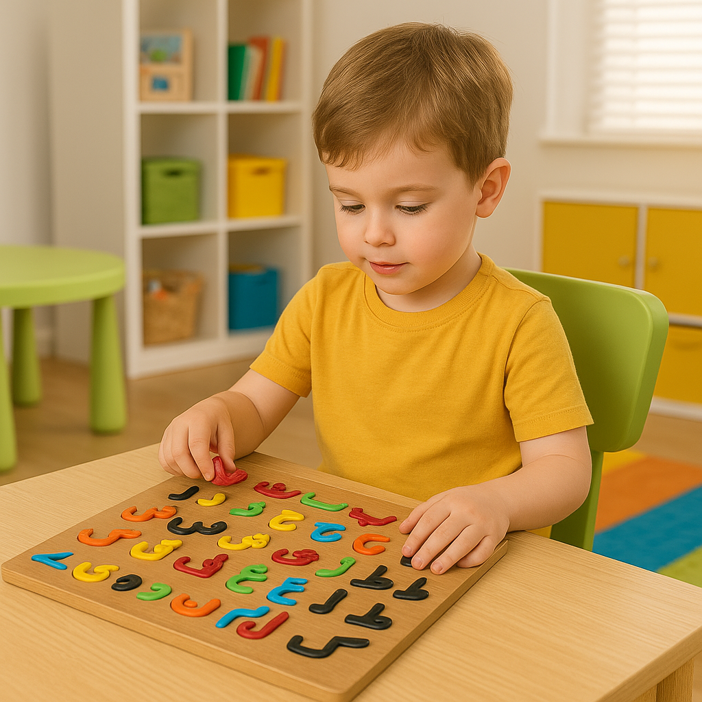 Wooden Urdu Huruf-e-Tahajji Mini Sorting Board