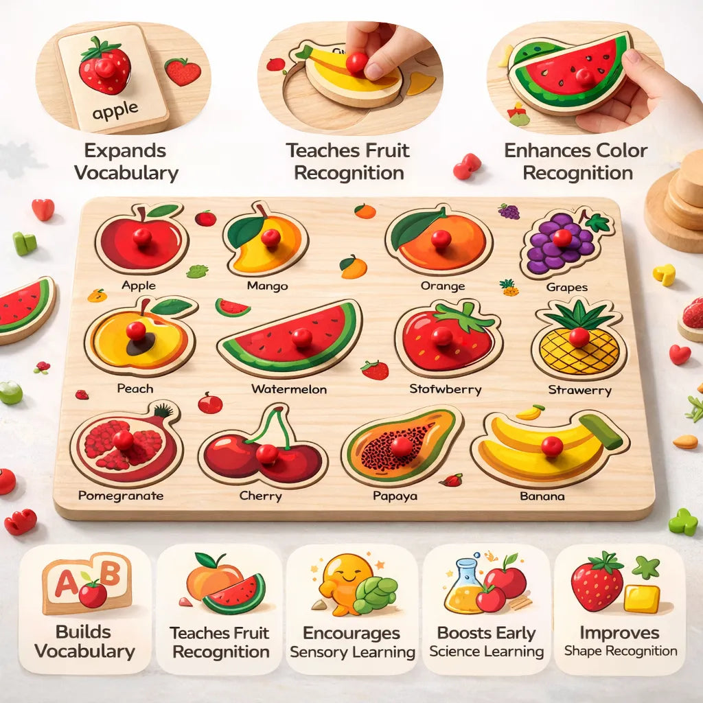 Wooden Montessori Peg Puzzle Sorting Boards - The Ultimate Early Learn ...