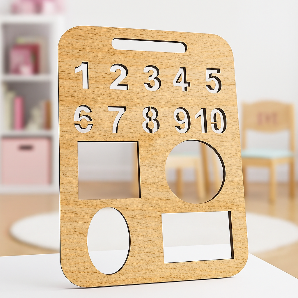 Wooden 3-in-1 Stencil Tracing Practice Set