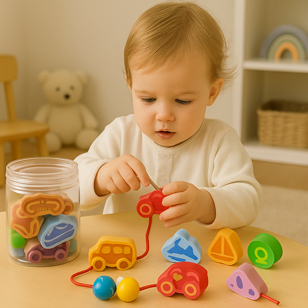 Wooden Lacing & Threading Activity Set